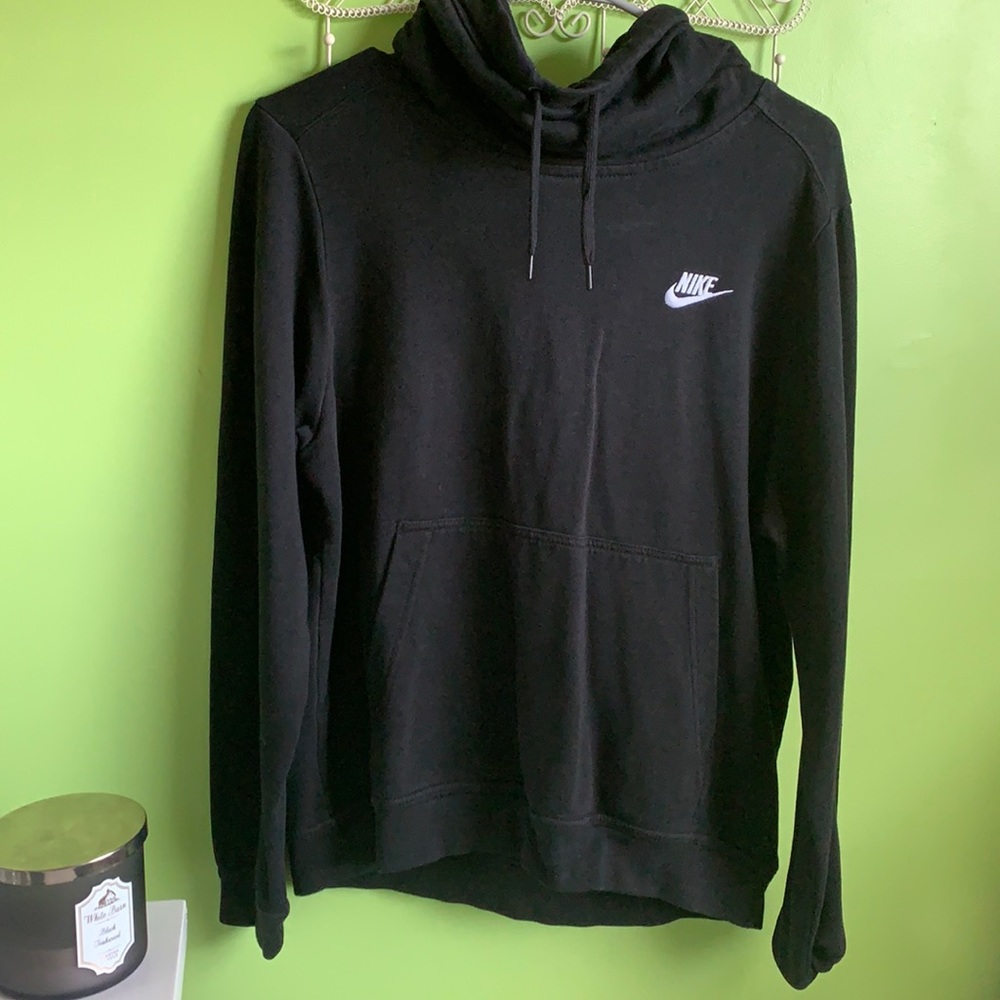 Black turtleneck Nike sweatshirt